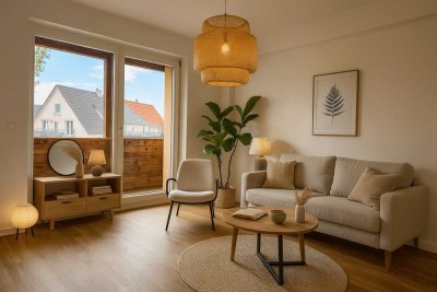 Charmante, frisch modernisierte 3-Zimmer-Wohnung mit großzügiger Terrasse
