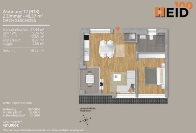 SONNIGE Neubau 2-Zi.-Whg.