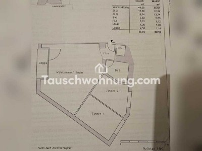 Tauschwohnung: 3R Zentral wohnung auf 2R Zentral Wohnung