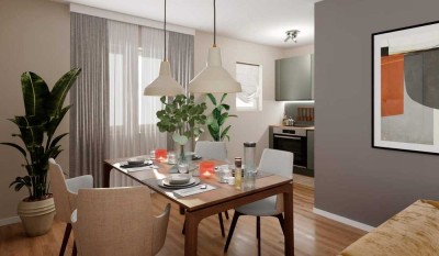 Kompakte Wohnung mit Terrasse und Gartennutzung