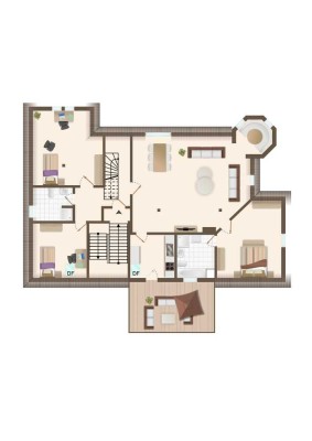 Stilvolle 5-Zimmer-DG-Maisonette in zentraler Lage mit Erker, Balkon und zwei Bädern