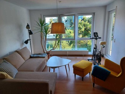 Besichtigung 29.9. - Hell, ruhig, vollmöbliert, befristet 1-3 Jahre, 3ZKB, Balkon, Garage