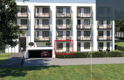 Terrassen-Apartment mit u. Einbauküche ab sofort zu vermieten