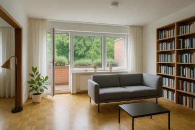 Gepflegte, gut geschnittene 3-Zimmerwohnung in Ahlem mit großem Balkon ins Grüne