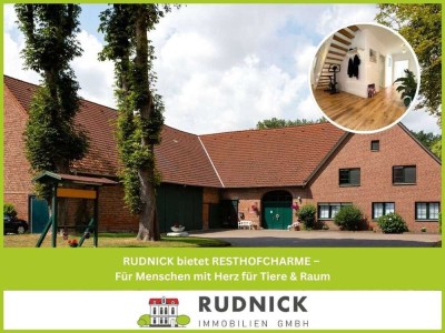 RUDNICK bietet RESTHOFCHARME – Für Menschen mit Herz für Tiere & Raum