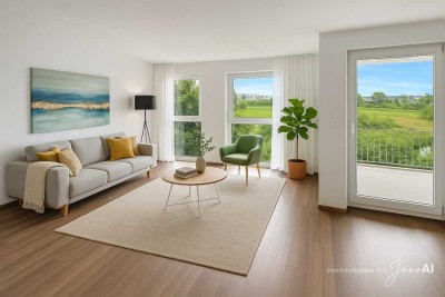 Wohnen mit Weitblick - Neuwertige 3-Zimmer-Wohnung mit 2 Balkonen und Blick ins Grüne