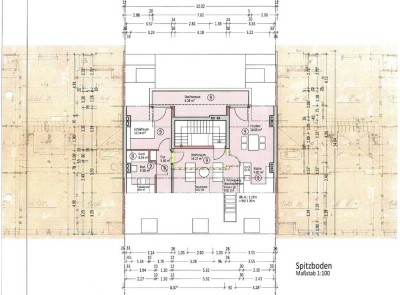 Dachgeschosswohnung zum Ausbauen mit Baugenehmigung in Düsseldorf Heerdt.