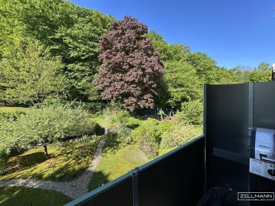 Idylle am Wienerwald – Stilvolle Wohnung mit Ost- &amp; Westterrassen | ZELLMANN IMMOBILIEN