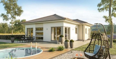 Altersgerecht und auf einer Ebene wohnen mit dem Schwabenhaus Bungalow 90 - inkl. 530m² Grundstück!