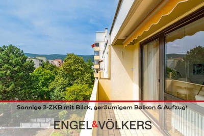 Sonnige 3-Zimmerwohnung mit Blick, geräumigem Balkon und Aufzug