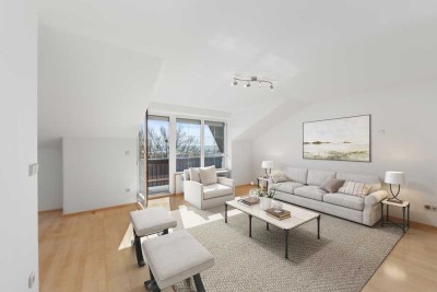 Von Privat: Liebhaberobjekt, sonnige 3-Zi.-DG Whg mit Loggia und Garage