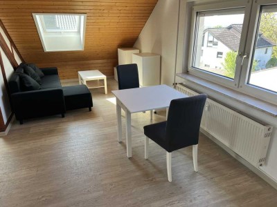 Möblierte 2,5 Zimmer DG Wohnung in Nußloch Vollisoliertes Dach mit Aussicht auf die Rheinebene