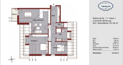 Stilvolle 3-Zimmer-Dachgeschosswohnung im Erstbezug