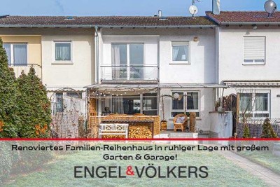 Renoviertes Familien-Reihenhaus in ruhiger Lage mit großem Garten & Garage!