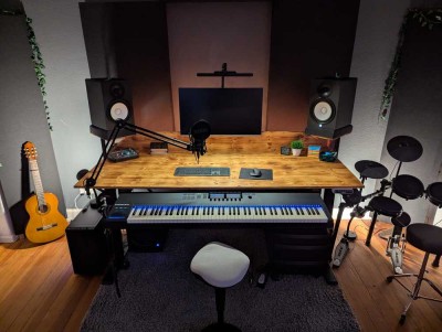 Möblierte 1-Zi-EG-Wohnung (45 m²) mit Musikstudio, 3,60 m Decken & maßgefertigtem Loftbett