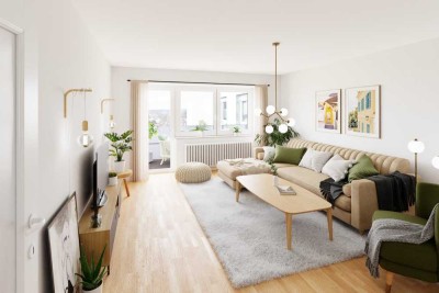 Für Eigenbezieher geeignet! Modernisiertes Gebäude - Lichtdurchflutete 3 ZKB mit Balkon und Fernblic