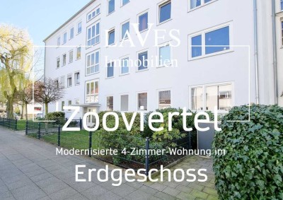 Zooviertel! Modernsierte 4-Zimmer-Wohnung im Erdgeschoss