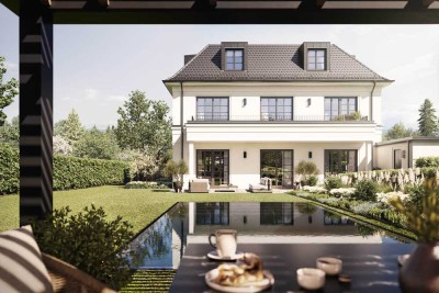 Grün Wohnen, zentral Leben - Neubauvilla in Grünwalds Bestlage