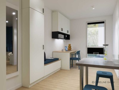 Stylisches Apartment für Studierende – wohnen im Quartillion Wiesbaden