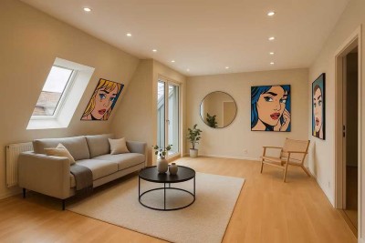 Old28: dachgeschoss Apartment mit Aufzug und Dachterrasse, renoviert und bezugsfrei
