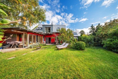 WOHNEN AM WASSER – EXKLUSIVES EINFAMILIENHAUS MIT GRÜNBLICK &amp; DIREKTZUGANG ZUR ALTEN DONAU