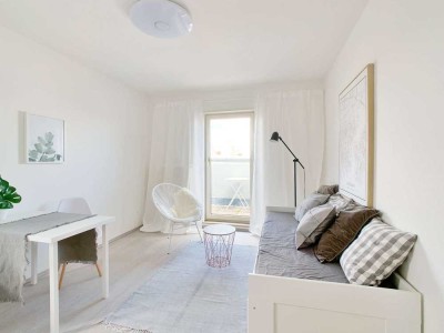 Wohnen auf Zeit: 1-Zimmer-Wohnung mit Duschbad und Balkon - 5 Min. zum Hbf.