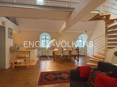 Bezaubernde Dachgeschoss-Maisonette am Bismarckplatz - befristet für Einzelperson!
