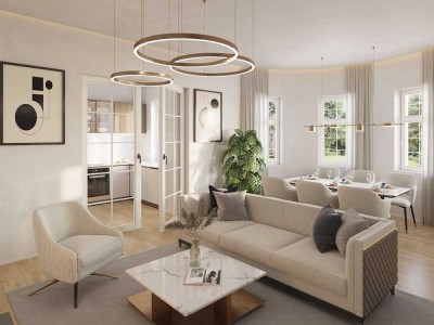 Erstbezug nach Sanierung: Exklusive 3-Zimmer-Wohnung im historischen Ensemble
