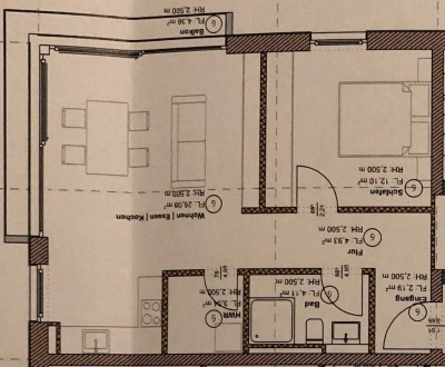 Erstbezug!Luxuriöse 2,5 Zimmerwohnung mit Balkon im 1.OG in Vaihingen