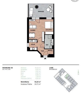 Stilvolle 1,5-Zimmer-EG-Wohnung in Traunstein