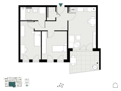 Modern. Hochwertig. 3 Zimmer | EH 40 mit QNG | 5% SONDER- + 5% degr. Abschreibung