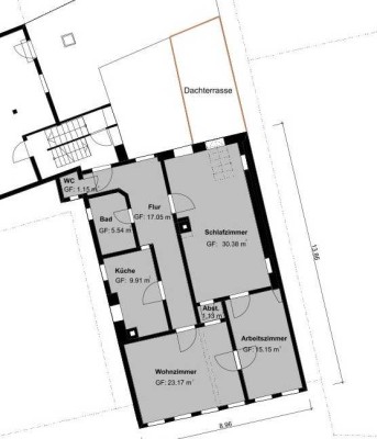 Geschmackvolle 3-Zimmer-Wohnung mit Terrasse in Tübingen