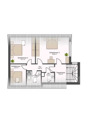 2-Zi.-Dachgeschosswohnung (neue Küche+möbliert auf Anfrage) in Seligenstadt-Froschhausen