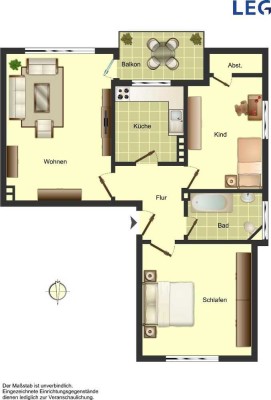 3-Zimmer-Wohnung in Mauritz-Ost