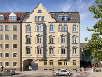 Altbaucharme neu gedacht: Stilvolle Wohnung mit Gästebad in saniertem Gründerzeithaus (KfW 70)!
