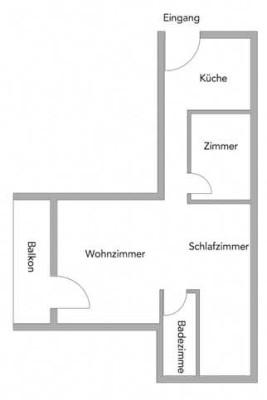 3. Zimmer; Küche, Bad mit großem Balkon und Garage