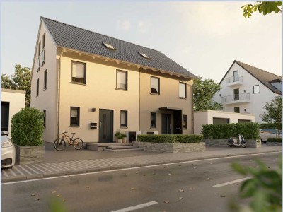 Friedberg: Neubaubau Doppelhaushälfte KFW 55 in traumhafter Feldrandlage