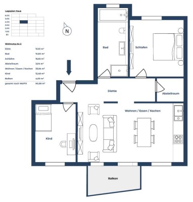 3-Zimmer-Wohnung mit luxuriöser Innenausstattung mit EBK in Fürth