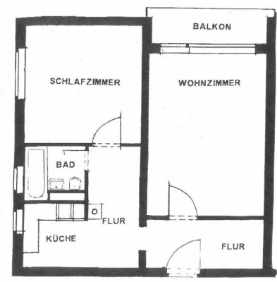 Merseburg-Süd  - schöne 2-Zimmer-Wohnung mit Balkon, Tageslichtbad und Lift!