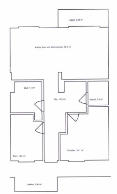 Zweitbezug: exklusive 3-Zimmer-Wohnung mit Einbauküche und Balkon in Trier