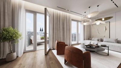 HERBSTAKTION - Provisionsfrei - PENTHOUSE - 360°-Fernblick - ca. 190m² gew. NFL - 5 Zimmer - 2 Balkone - 2 Terrassen auf Wohnebene - zzgl. ca. 65m² Dach-Terrasse - Klimaaktiv Gold Standard - Fertigstellung 2025