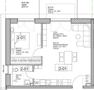 2-Zimmer-Erdgeschosswohnung mit geh. Innenausstattung und kleinem Garten in Bendorf