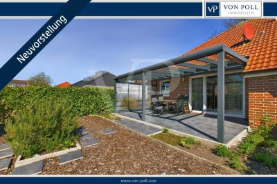 Moderne Wohnqualität – top gepflegte, möblierte Bungalow-Doppelhaushälfte in Norden