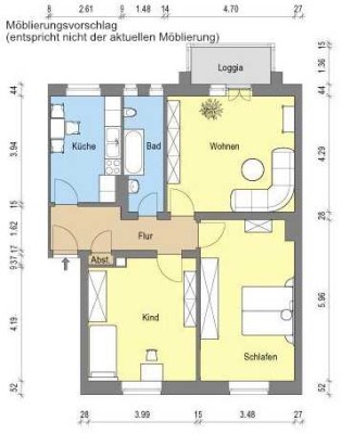 (Möblierte) 3 Zimmer-Hochparterre-Wohnung mit Balkon (und Garten, wenn gewünscht)