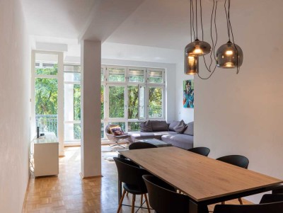 Exklusive, möblierte Neubauwohnung mit Tiefgaragenstellplatz und Balkon im Lorettoviertel!