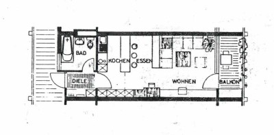 Modernisierte 1-Zimmer-Wohnung mit Balkon und Einbauküche in Neu-Ulm