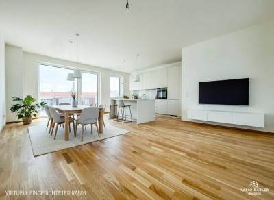 PROVISIONSFREI - ANLAGEWOHNUNGSPREIS - NEUBAU |Klimatisiert | 4-Zimmer | Exklusive Neubau-Dachgeschosswohnung mit imposantem Dachterrassentraum mit Anninger-Blick im Zentrum Guntramsdorfs