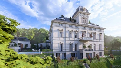 WIENTALBLICK | Herrschaftliche Stilaltbauwohnung mit 4 Zimmern und ca. 4,40m Raumhöhe | Balkon geplant | Parkplätze | sanierungsbedürftig