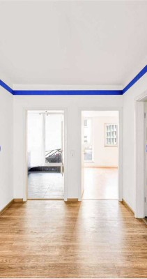 Vollständig renovierte 2-Zimmer-Terrassenwohnung mit Balkon und Einbauküche in Berlin