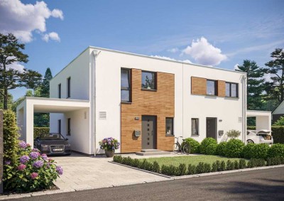 Doppelter Wohnkomfort: STREIF Doppelhaushälfte, KfW 40 Standard